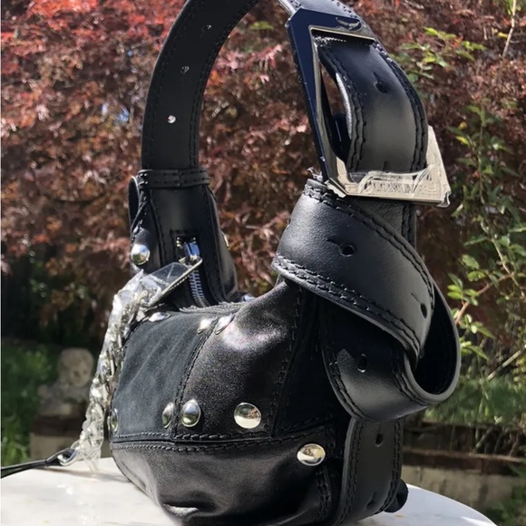 Zadig & Voltaire Le Cecilia patchwork stud Italian leather crossbody bag New - Picture 4 of 11